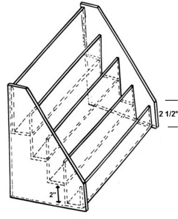 Clear Acrylic Tiered Shelves, Plexi Greeting Card Racks, Lucite Display Shelf