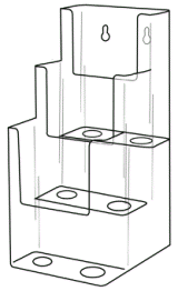 Multiple Pocket Acrylic and Plastic Brochure and Literature Holders, Plexi, plexiglass, plexiglas, lucite