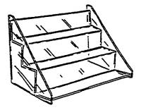 ACD1 3-tier acrylic display shelf