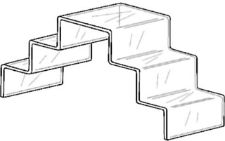 Clear Acrylic Stair Step Display Stands, Acrylic Pedestal Risers, Acrylic Product Easel
