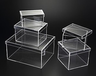 Clear Acrylic Boxes with Lids in Plexiglas, Plexiglass, lucite and plastic