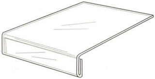Clear Acrylic Shelf Talker with Sign Holder Front in Plexi