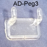 AD-Peg3 Pegboard adapter attachment acrylic displays