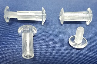 Clear Plastic Threaded Screwposts or Chicago Screws for Binding or Attaching