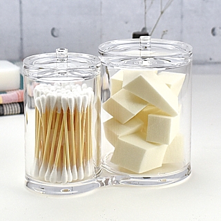 AG-M10 Acrylic Cotton Ball and Cotton Swab Container