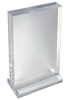 Upscale Clear Acrylic Thick Block Frames in Lucite and Plexi