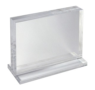 Premium Deluxe Clear Acrylic Block Frames with Base in Lucite and Plexi