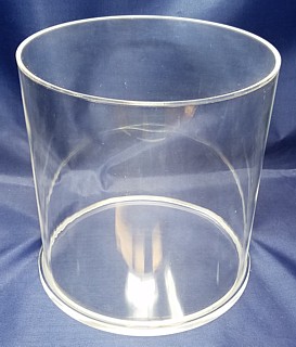 Deluxe Clear Acrylic Round Cylinder Display Cases with Clear Base for models, products