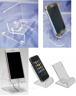 Acrylic Easels for cellphones, smart phones, tablets and other electronic devices