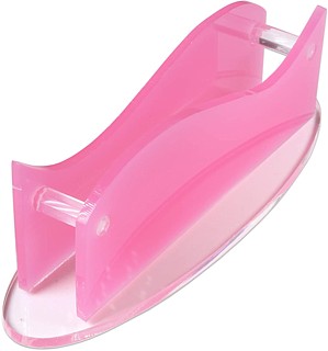CHBC-WV-PK Pink Acrylic Wave Countertop Business Card Holders