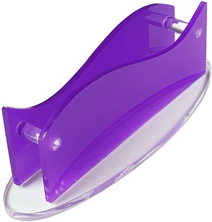 CHBC-WV-PP Purple Acrylic Wave Countertop Business Card Holders