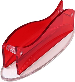 CHBC-WV-RD Red Acrylic Wave Countertop Business Card Holders