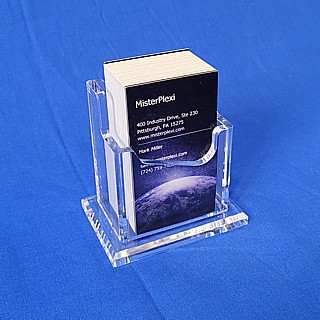 Clear Thick Deluxe Acrylic Vertical Business Card Holder
