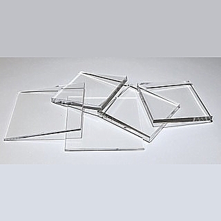 Clear Solid Acrylic Flat Square Blocks Made from Plexiglas, Plexiglass or Lucite Plastic