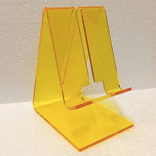 CPE8-TY Transparent Yellow Acrylic Cellphone Easel Cell Phone Stand