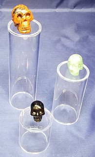 Clear Acrylic Round Cylinder Ring Riser Set of 3 in Plexi or Lucite