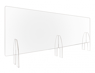 Clear Plexi Sneezeguard Partition for Office Cubicles Made From Acrylic, Plexiglas, Plexiglass, Lucite, Lexan, Plastic