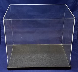 Clear Acrylic Display Case with Black Base For Displaying Football, Trophy, Dolls, Awards, Products, Collectibles