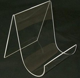 Acrylic J Easels and J-stands Displays with Curved Front