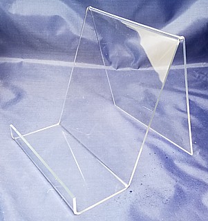 Clear Acrylic J Easel with Flat Front or Box Easel