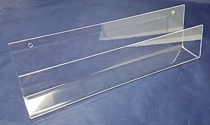 Acrylic and plastic slatwall  and Wallmount J-Rack shelves and shelving, Plexiglas, PlexiGlass, Lucite, plexi