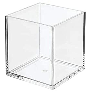 Clear Molded Styrene 5-Sided Cube