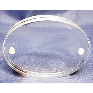 Clear Acrylic Deluxe Oval Magnetic Block Frames in Lucite or Plexi