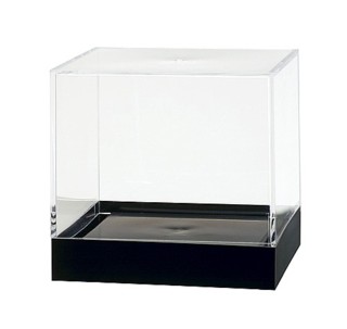 Clear Plastic Display Box Container with Black Base Model PB34