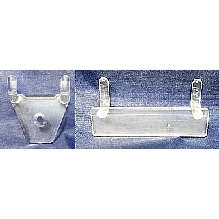 Clear and White Acrylic Pegboard Adapter Attachments