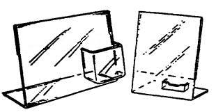 Plexiglas, acrylic and plastic frames  and Signholders with pocket or business card holder, plexi, plexiglass, lucite