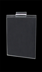 Clear acrylic slatwall and slotwall sign holder frames