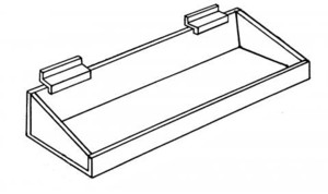 Acrylic slatwall bins and trays