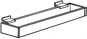 Acrylic slatwall bins and trays
