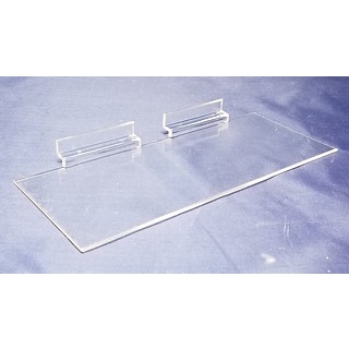 Clear Molded Styrene Flat Shelf For Slatwall or Slotwall