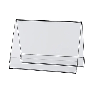 Clear Acrylic 2 Sided Tent Style Photo Frame or Sign Holder