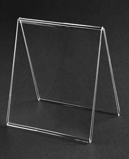 Clear Acrylic 2 Sided Tent Style Photo Frame or Sign Holder