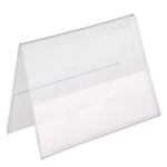 Plexiglas, acrylic and plastic tent frames, table tent, signholders, plexi, plexiglass, lucite