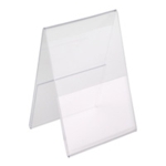 Plexiglas, acrylic and plastic tent frames, table tents, signholders, plexi, plexiglass, lucite