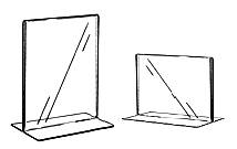 Upright Two Sided Open Bottom Display Frames in Acrylic, Plexiglas, Plexiglass, Lucite, Plastic