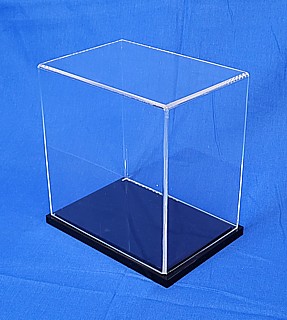 Clear Acrylic Display Case with Black Plexi Base