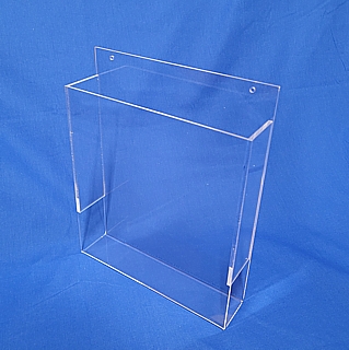 Clear Acrylic Wallmountable Brochure and Literature Holders Made From Clear Rigid Lucite, Plexi or Plexiglas