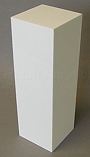 White Acrylic Square Pedestal Stand Plinth