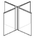 X Style Propeller Style Photo Display Frames in Acrylic, Plexiglas, Plexiglass, Lucite, Plastic