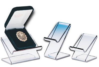 Clear Acrylic Z Stands for Cell Phones, small electronics, jewelry boxes, etc.
