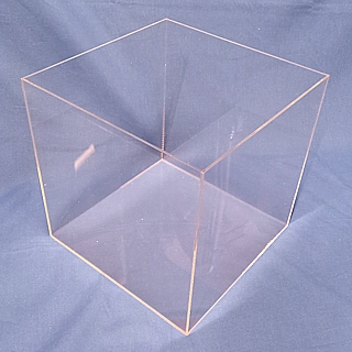 MisterPlexi  AC10 Clear Acrylic 5-Sided Cube 10 Inch