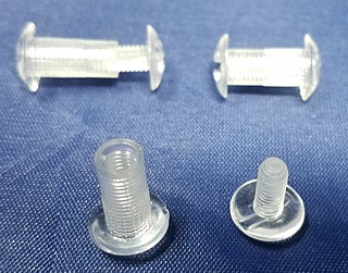 Clear Plastic Threaded Screwposts or Chicago Screws for Binding or Attaching