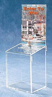 Clear Acrylic Locking Ballot or Suggestion or Entry Box