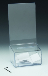 Clear Lexan Locking Coin or Suggestion or Ballot Box