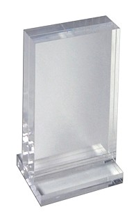 Clear Acrylic Deluxe Block Frames with Base in Lucite or Plexi