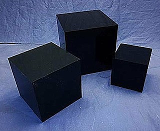 Black Acrylic Cubes and Boxes in Plexiglas, Plexiglass, lucite and plastic